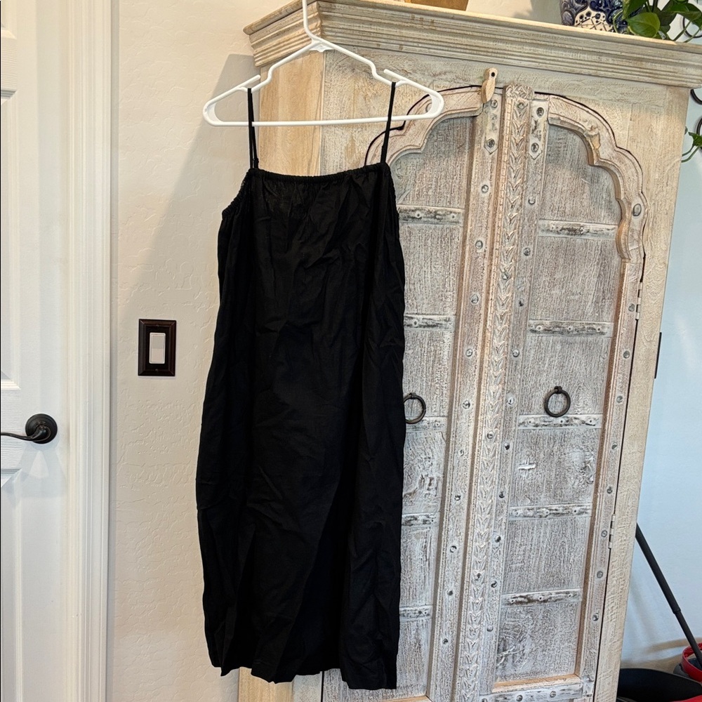 a new day Black Spaghetti Strap Midi Dress
